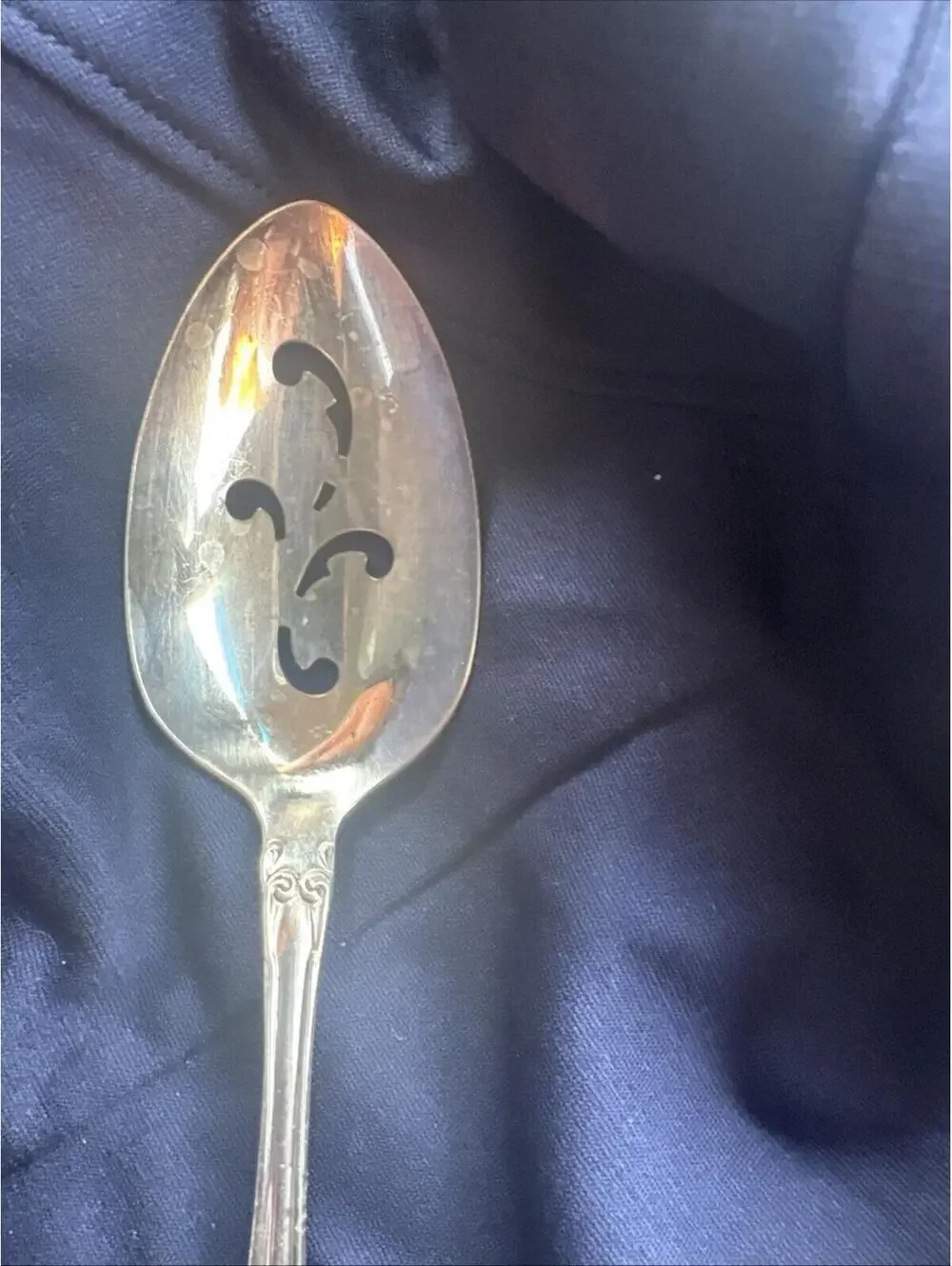 WM A Rogers Oneida Silver Plate Serving Spoon